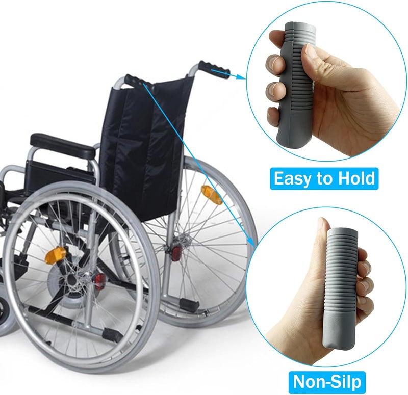 LODMOD Wheelchair Replacement Hand Grips - Transport Chairs Handles, 7/8" ID, 1 Pair - Image 4